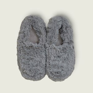 Chaussons bouillotte gris fonce warmies