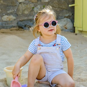 Lunettes de soleil bebe categorie 4 bicolore rose hop'pop