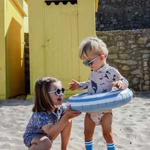 Lunettes de soleil bebe categorie 4 leopard bleu hop'pop