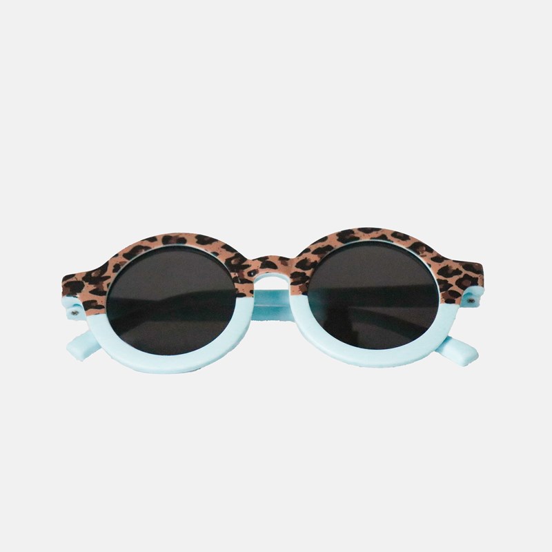 Lunettes de soleil enfants categorie 3 leopard bleu hop'pop