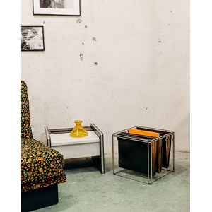 Porte-revues en cuir marron n°177
