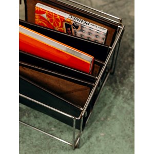 Porte-revues en cuir marron n°177