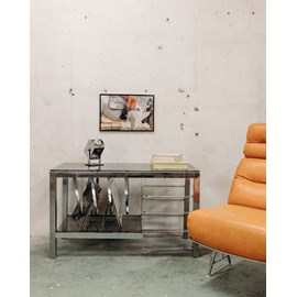 Gustave, le buffet chromé en verre n°381