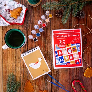 Calendrier de l'avent peinture aux numéros - calendrier de l'avent