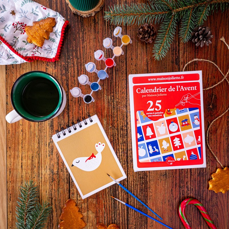 Calendrier de l'avent peinture aux numéros - calendrier de l'avent