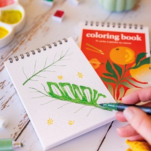 Carnet de coloriage a6 - tropical