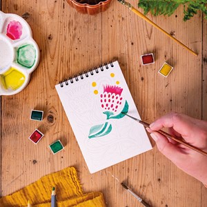 Carnet de coloriage a6 - tropical