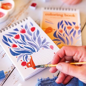 Carnet de coloriage a6 - floral #2