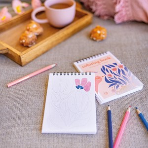 Carnet de coloriage a6 - floral #2