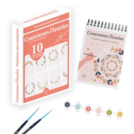 Peinture aux numéros - couronnes fleuries