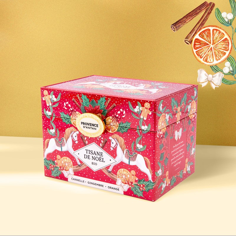 Coffre métal tisane de noël orange & cannelle bio*