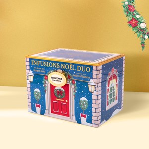 Coffre métal assortiment thé & tisane de noël bio*