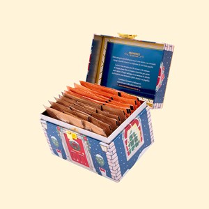 Coffre métal assortiment thé & tisane de noël bio*