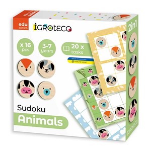Sudoku animaux 16 pcs en bois