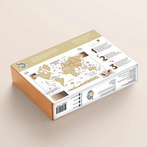 Carte du monde en bois 3d multicolor, s