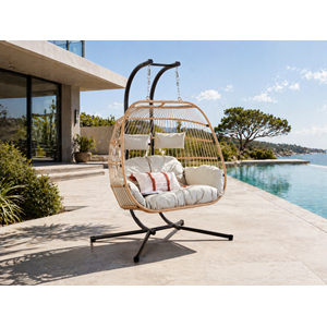 Faro fauteuil suspendu 2 places effet rotin
