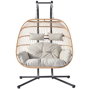 Faro fauteuil suspendu 2 places effet rotin