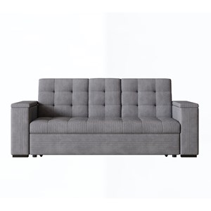 Noho canapé 3 places convertible gris velours côtelé