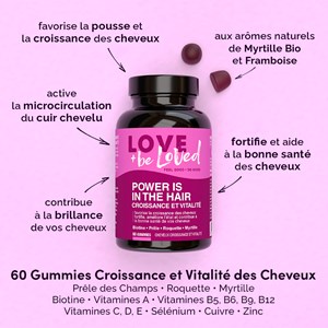 Gummies cheveux croissance et vitalité