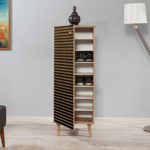 Loya meuble à chaussures en bois - 8 rangements