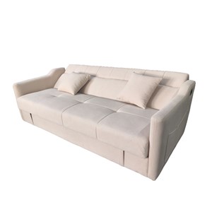 Adare canapé convertible avec coffre en velours cotelé beige 3 places