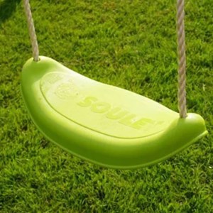 Balançoire 3 agrès en métal avec face à