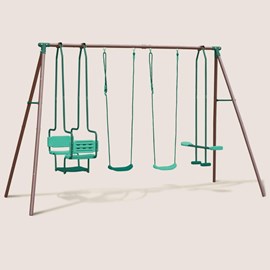 Portique 4 agrès en métal avec face à fa