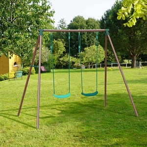 Portique métal 2 balançoires malo