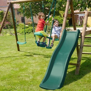 Set 4 agrès avec face à face et toboggan