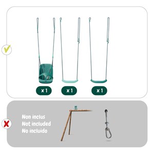 Set balançoires et siège bébé pour porti