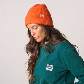 Bonnet en laine orange
