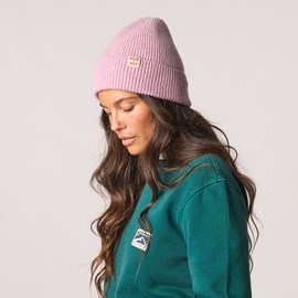 Bonnet en laine violet