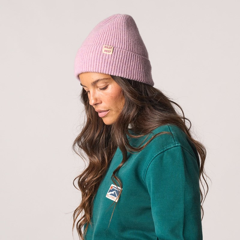 Bonnet en laine violet