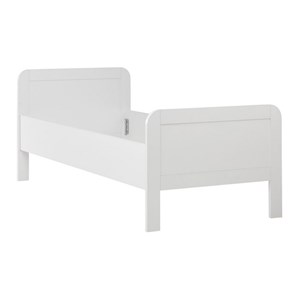 Lit confort 90x200 cm blanc avec sommier