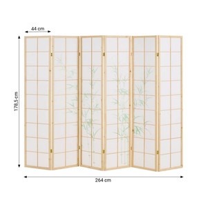 Paravent bambou 6 panneaux