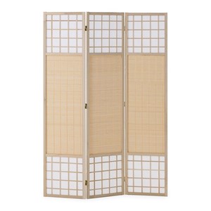 Paravent lattes en bambou - 3 panneaux