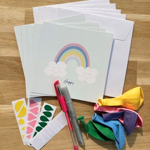 Pochette 5 invitations happy