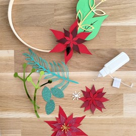 Kit papier - couronne noël à coller