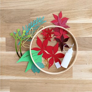 Kit papier - couronne noël à coller