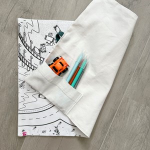 Coloriage - tapis en tissu voiture