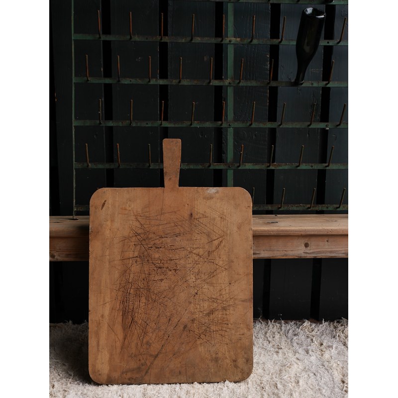 Ancienne grande planche à découper chinée