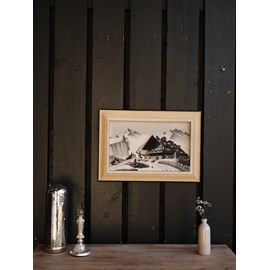 Ancien tableau de montagne chiné