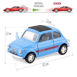 Voiture miniature fiat 500 bleue