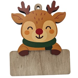 Renne de noël personnalisable en bois