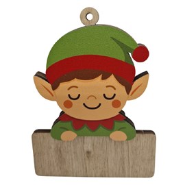 Lutin de noël personnalisable en bois