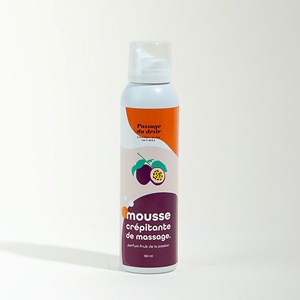 Mousse de massage crépitante et hydratante