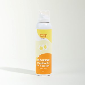 Mousse de massage crépitante et hydratante