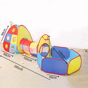 Tente 3 en 1 tunnel de jeu pliable enfant (sans balles)