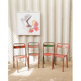 Alma, le lot de 4 chaises en métal n°788