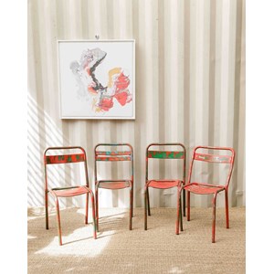 Alma, le lot de 4 chaises en métal n°788